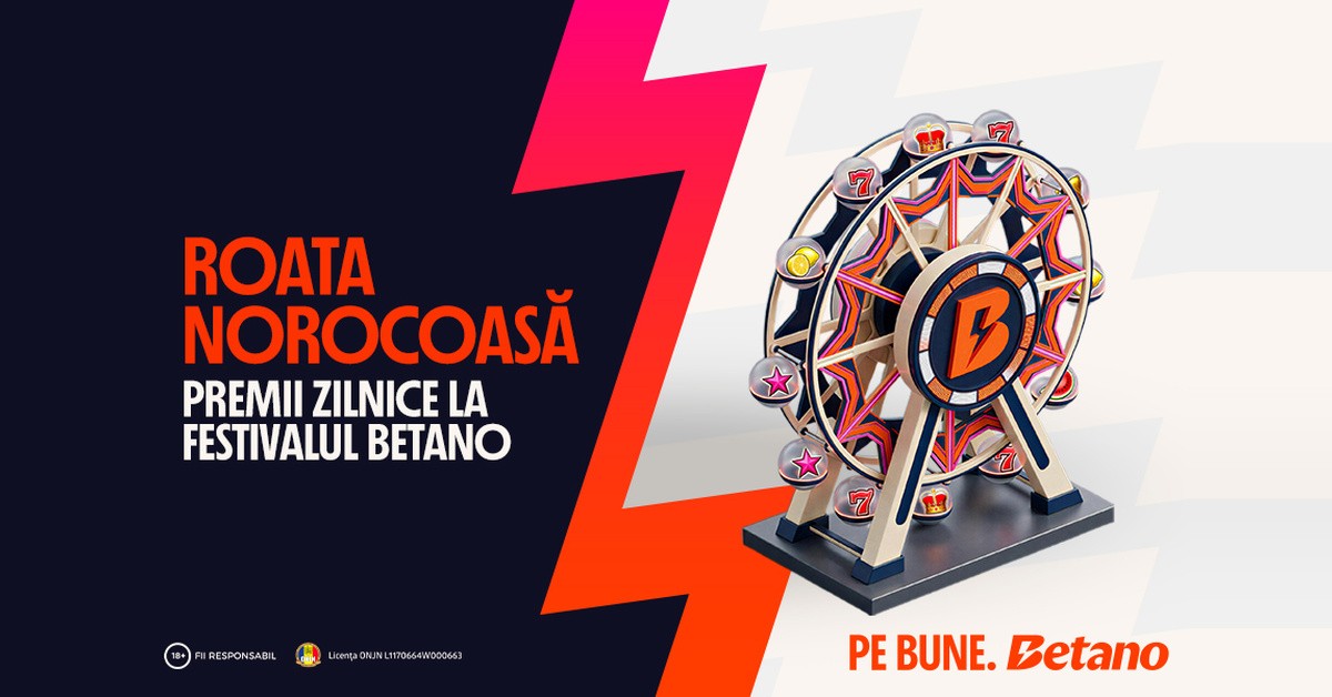 Roata Norocoasă: câștigă GARANTAT la fiecare rotire, pe Betano