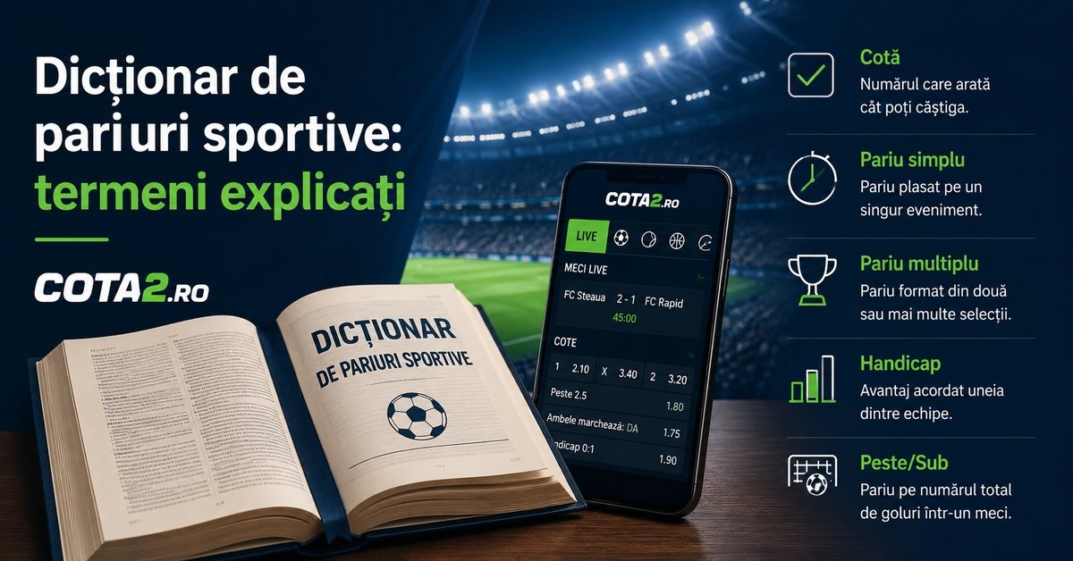 Dicționar de pariuri sportive Cota2.ro cu termeni și concepte explicate pentru pariori
