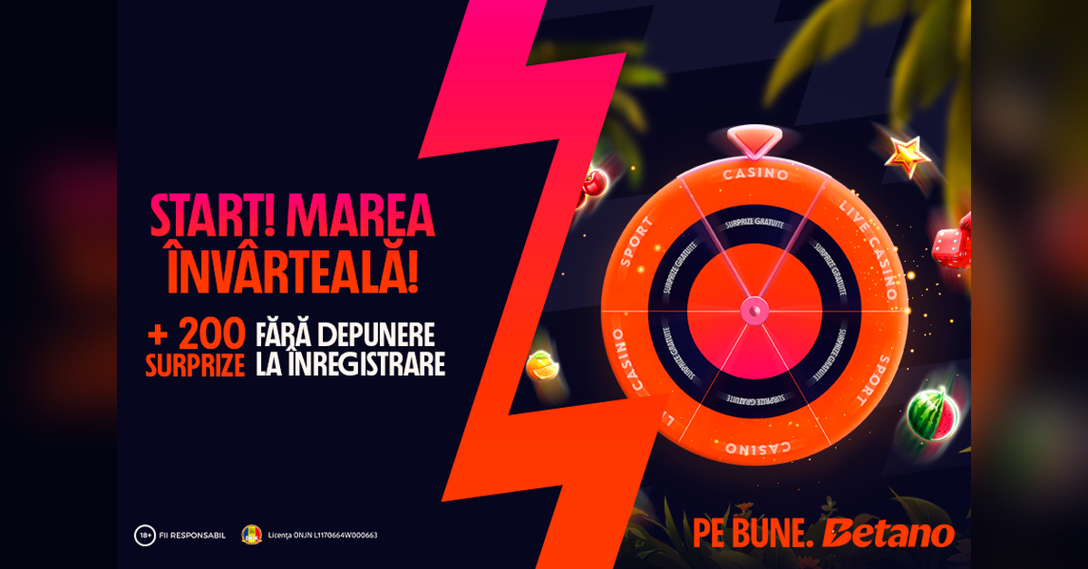 Roata Norocoasă: câștigă GARANTAT la fiecare rotire, pe Betano
