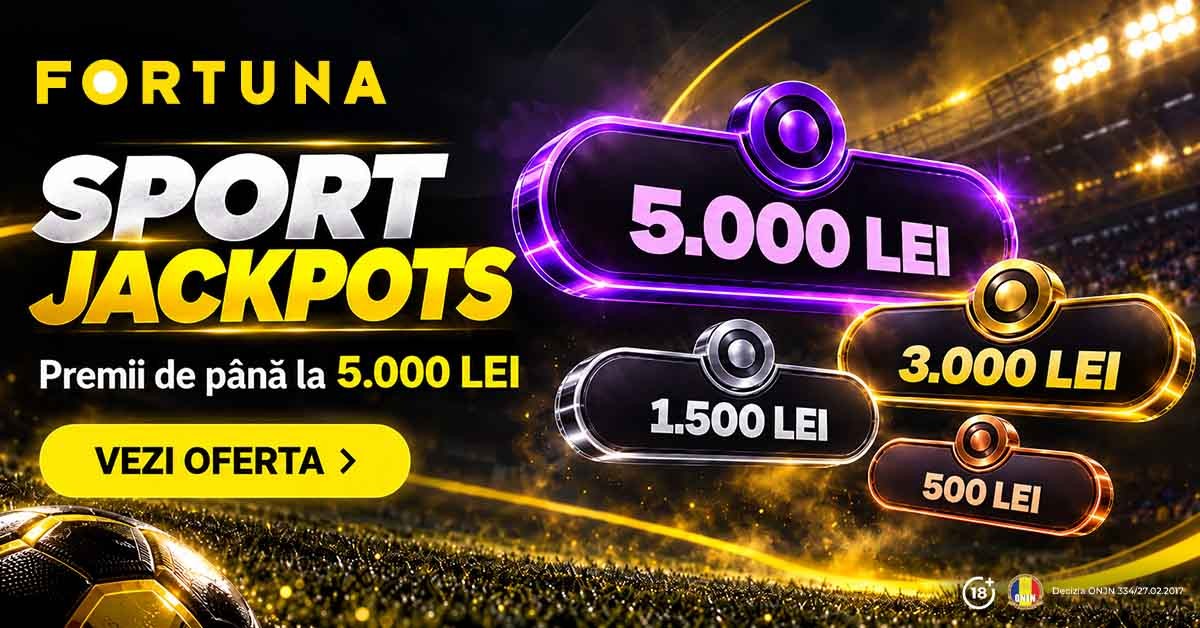 Fortuna Sport Jackpots: bonusuri cash săptămânale