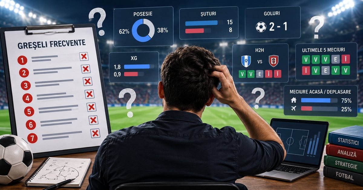 7 greșeli frecvente când interpretezi statisticile unui meci de fotbal